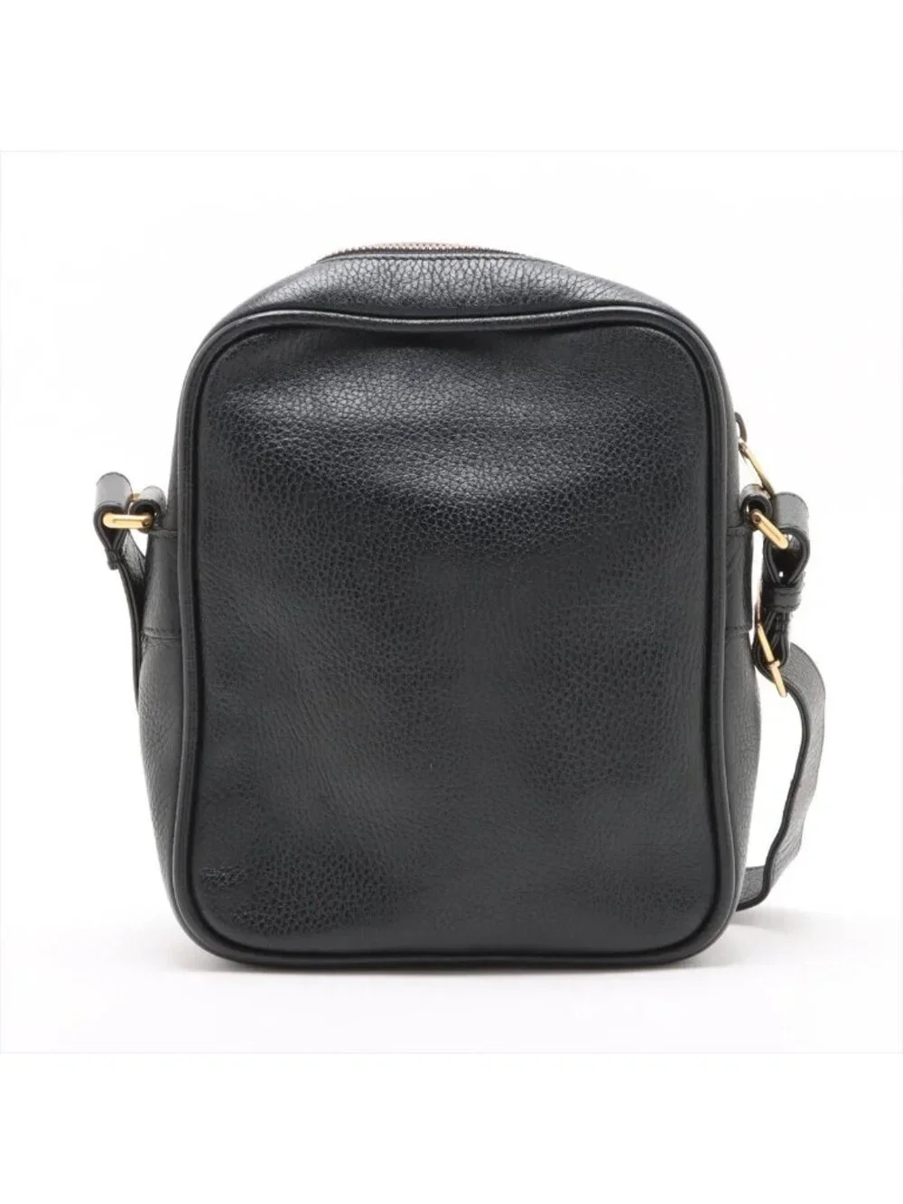 Gucci Print Leather Shoulder Bag Crossbody Messenger Black